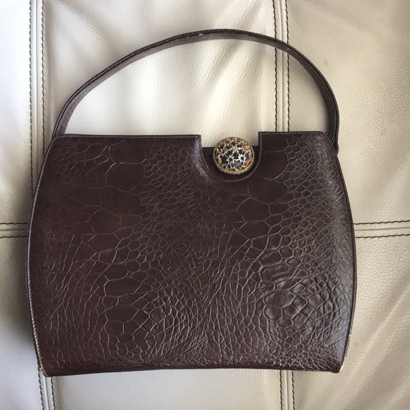 Vintage brown leather bag - Picture 3 of 8